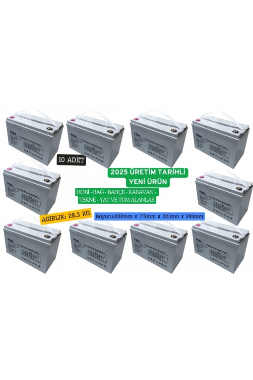 ttec 12V 100Ah Jel Akü 10 Adet ttec 12V 100Ah Jel Akü 10 Adet
